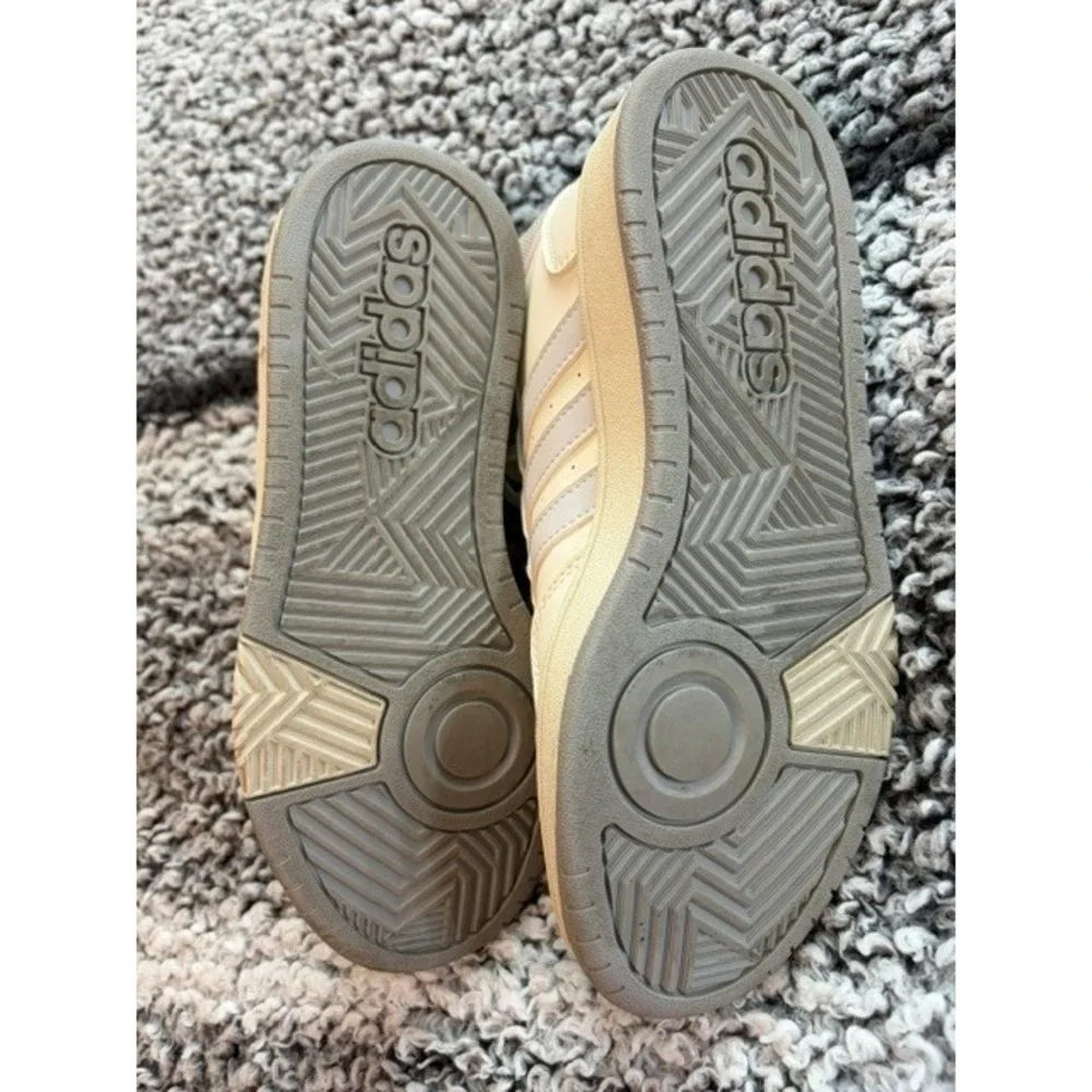 Women's White Adidas Hoops‎ 3.0 Mid Shoes Size 6.5